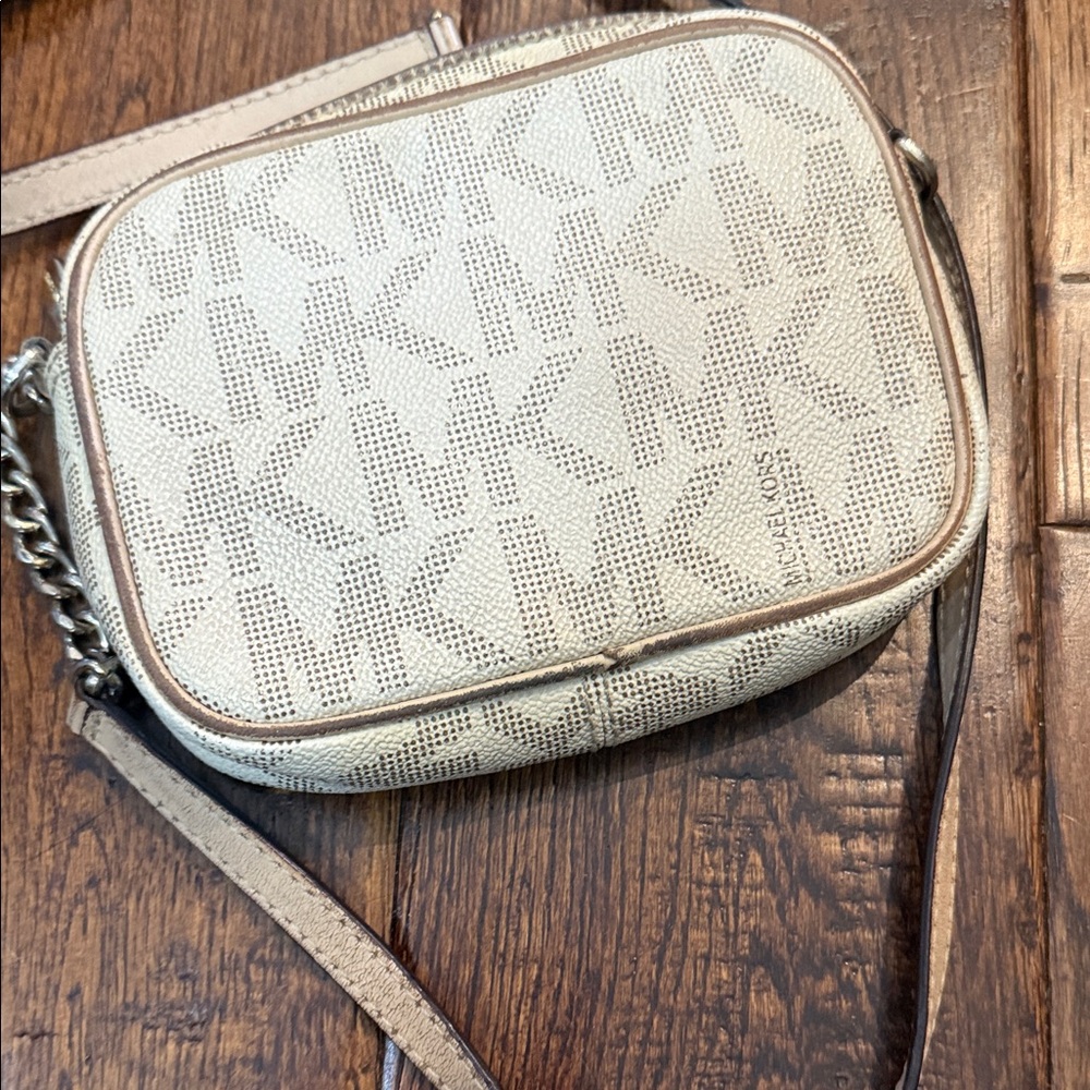 Michael Kors Tan Logo Crossbody Bag - Picture 9 of 11